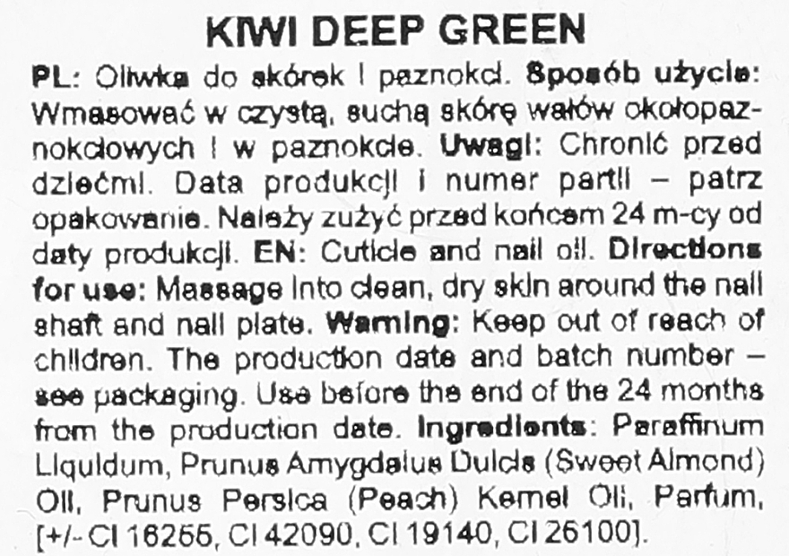Олія для нігтів і кутикули - Silcare Olive Shells Kiwi Deep Green — фото N2