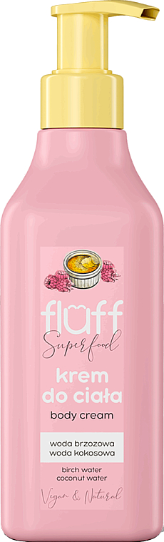 Крем для тела "Крем-брюле с малиной" - Fluff Superfood Body Cream