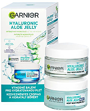 Парфумерія, косметика Набір для догляду за шкірою - Garnier Skin Naturals Hyaluronic Aloe Jelly Duopack (cr/50ml + cr/50ml)