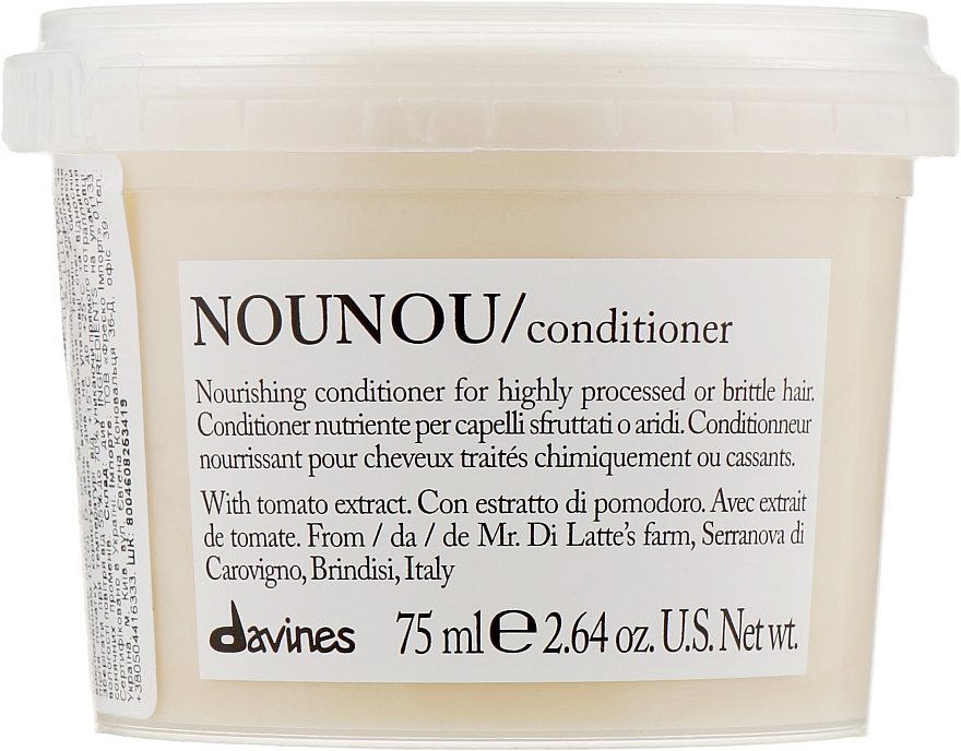 Питательный кондиционер для уплотнения ломких и поврежденных волос - Davines Nourishing Nounou Conditioner 