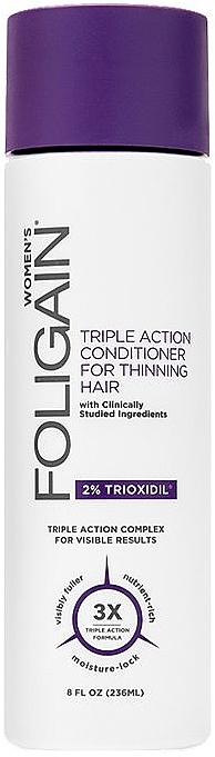 Кондиціонер для укріплення волосся для жінок - Foligain Women's Triple Action Conditioner For Thinning Hair — фото N1