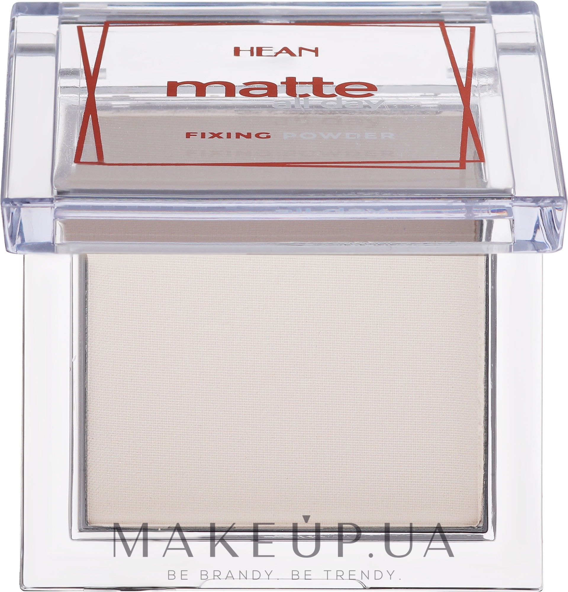 Матувальна пудра для обличчя - Hean Matte All Day Fixing Powder — фото 51 - Translucent