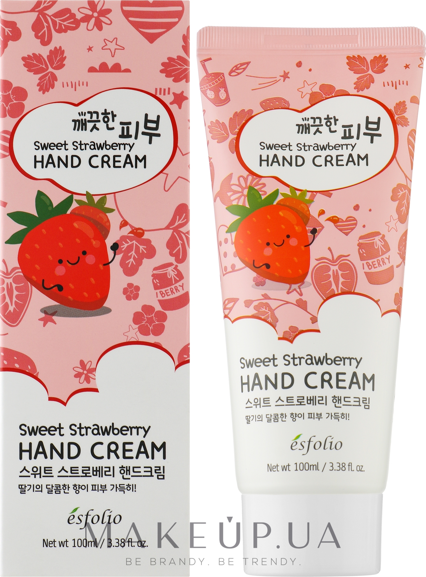 Крем для рук с экстрактом клубники - Esfolio Pure Skin Sweet Strawberry Hand Cream  — фото 100ml