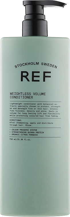 Кондиціонер для об'єму волосся, рН 3.5 - REF Weightless Volume Conditioner — фото N4