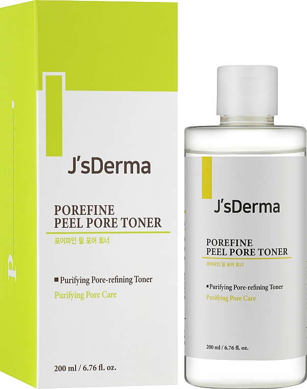 Тонер для обличчя з АНА-кислотою - J'sDerma Poreﬁne Peel Pore Toner — фото N2