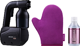 Набор для нанесения автозагара - MineTan Bronze Babe Personal Spray Tan Black Kit (t/gun/1psc + glove/1psc + b/mist/50ml) — фото N2