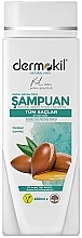 Веганский шампунь с экстрактом арганы - Dermokil Vegan Argan Extract Herbal Shampoo — фото N1