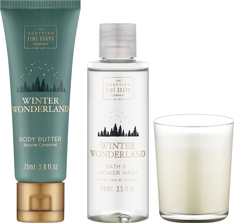 УЦІНКА Набір - Scottish Fine Soaps Winter Wonderland Cosy Night Pack (sh/gel/100ml + b/cr/75ml + candle/1pc) * — фото N2