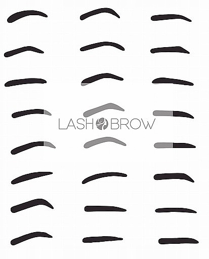 Шаблон для моделирования бровей, 24 формы - Lash Brow — фото N2
