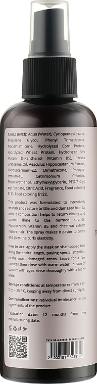 Двофазний спрей-кондиціонер - Manelle Professional Care Phytokeratin Vitamin B5 Two-phase Conditioner — фото N11