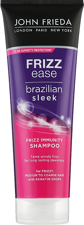 Шампунь випрямлювальний для волосся - John Frieda Frizz Ease Brazilian Sleek Shampoo — фото N1