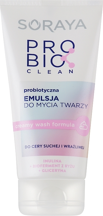 Эмульсия для умывания, для сухой и чувствительной кожи - Soraya Probio Clean