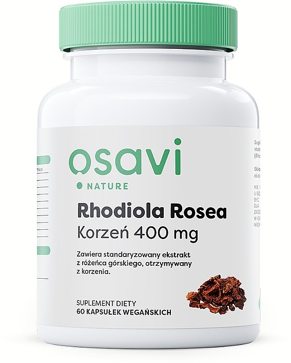 Харчова добавка "Корінь родіоли рожевої", в капсулах - Osavi Rhodiola Rosea 400mg — фото N1