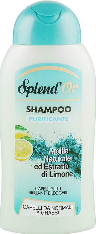 Шампунь для волосся "Натуральна глина й лимон" - Splend'Or Hair Shampoo