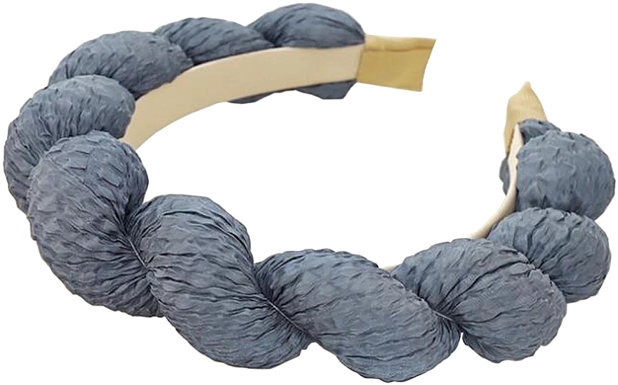 Обруч для волосся декоративний плетений, графіт - Ecarla — фото N1