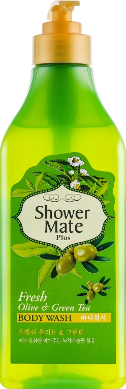 Гель для душу "Оливки і зелений чай" - KeraSys Shower Mate Body Wash Fresh Olive & Green Tea — фото N1