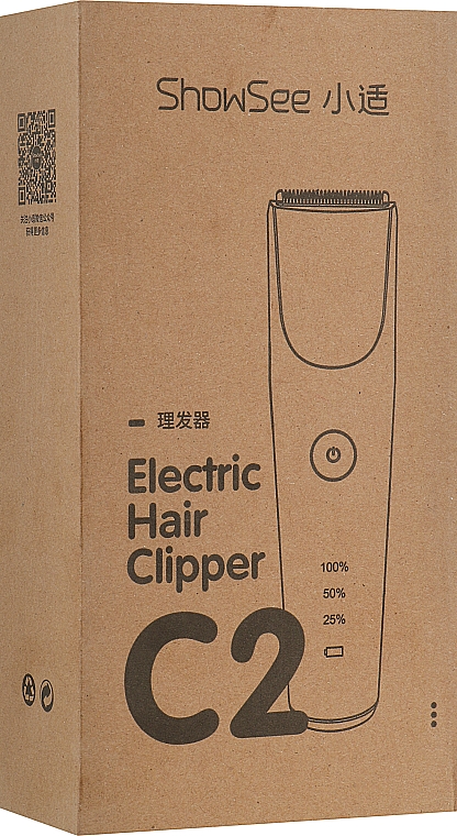 Машинка для стрижки волосся - Xiaomi ShowSee Electric Hair Clipper White C2-W — фото N1