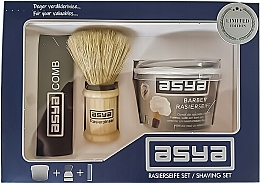Набор - Asya Shaving Set (sh/soap/140g + comb/1pcs + sh/brush/1pcs) — фото N1