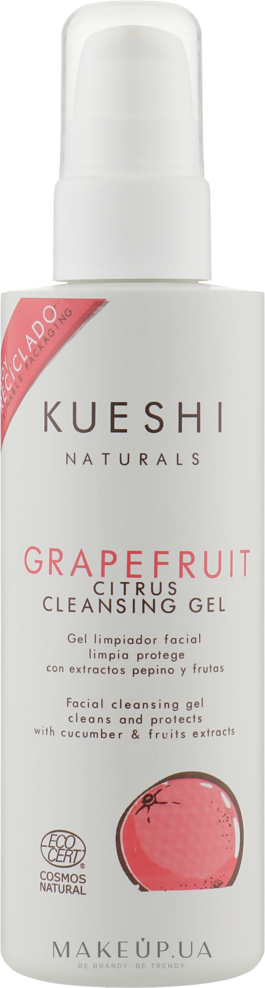 Гель для умывания лица с грейпфрутом - Kueshi Naturals Grapefruit Citrus Cleansing Gel — фото 200ml