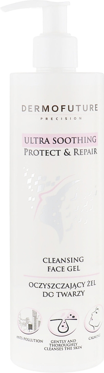 Очищающий гель для лица - DermoFuture Ultra Soothing Protect & Repair Cleansing Face Gel