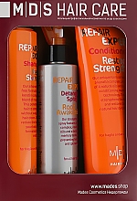 Парфумерія, косметика Набір "Відновлення міцності. Порятунок волосся" - Mades Cosmetics (sham/250ml + cond/250ml + spray/200ml)