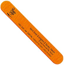 Пилка для ногтей двухсторонняя, 180/240, orange neon - Peggy Sage 2-Way Mini Nail File — фото N1