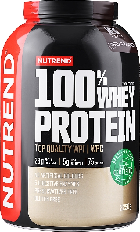 Протеин "Шоколадные брауни" - Nutrend 100% Whey Protein Chocolate Brownies  — фото N1