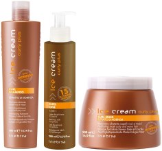 Духи, Парфюмерия, косметика Набор для вьющихся волос - Inebrya Ice Cream Curl Kit (mask/500ml + milk/200ml + shmp/300ml)