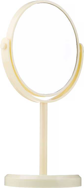Зеркало на подставке круглое 85703, желтое - Top Choice Beauty Collection Mirror — фото N1
