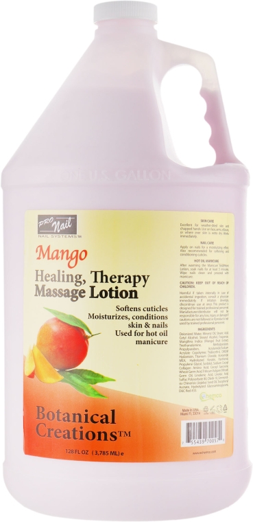 Пом'якшуючий і зволожуючий лосьйон для кутикул і шкіри рук - Pro Nail Botanical Creations Mango Healing Massage Therapy Lotion — фото N3
