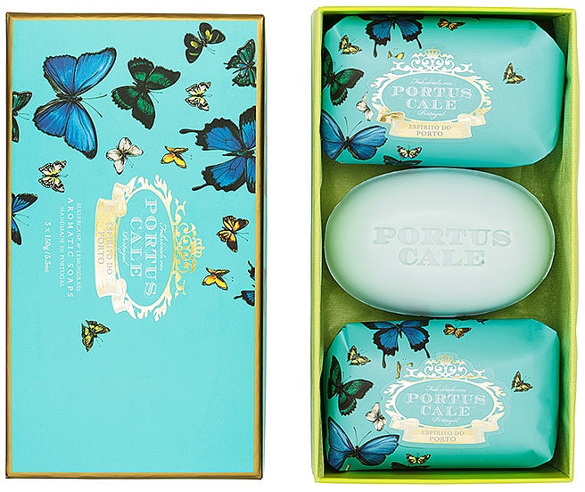 Набор мыла в упаковке - Portus Cale Butterflies Soap Set (soap/3x150g) — фото N1