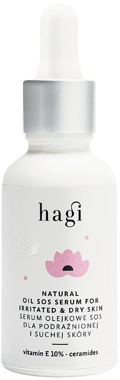 Натуральная сыворотка для сухой кожи лица - Hagi Natural Oil Sos Serum — фото N1