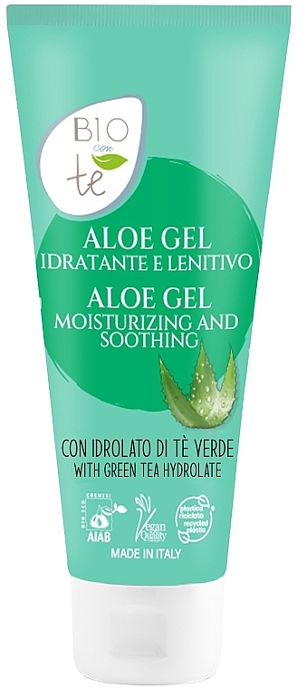 Зволожувальний та заспокійливий гель алое для тіла - Pierpaoli Biocontè Moisturizing And Soothing Aloe Gel — фото N1