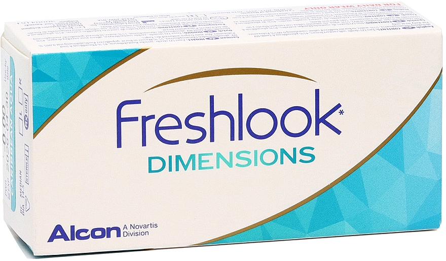 Кольорові контактні лінзи, 2 шт., pacific blue - Alcon FreshLook Dimensions — фото N1