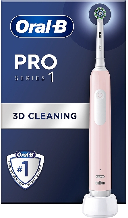 Электрическая зубная щетка, розовая - Oral-B Pro 1 Cross Action Electric Toothbrush Pink — фото N3