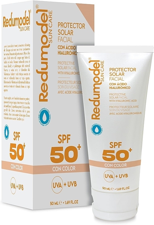 Солнцезащитный тонирующий крем для лица - Redumodel Sun Care Protective Solar Facial SPF50 Con Color — фото N1