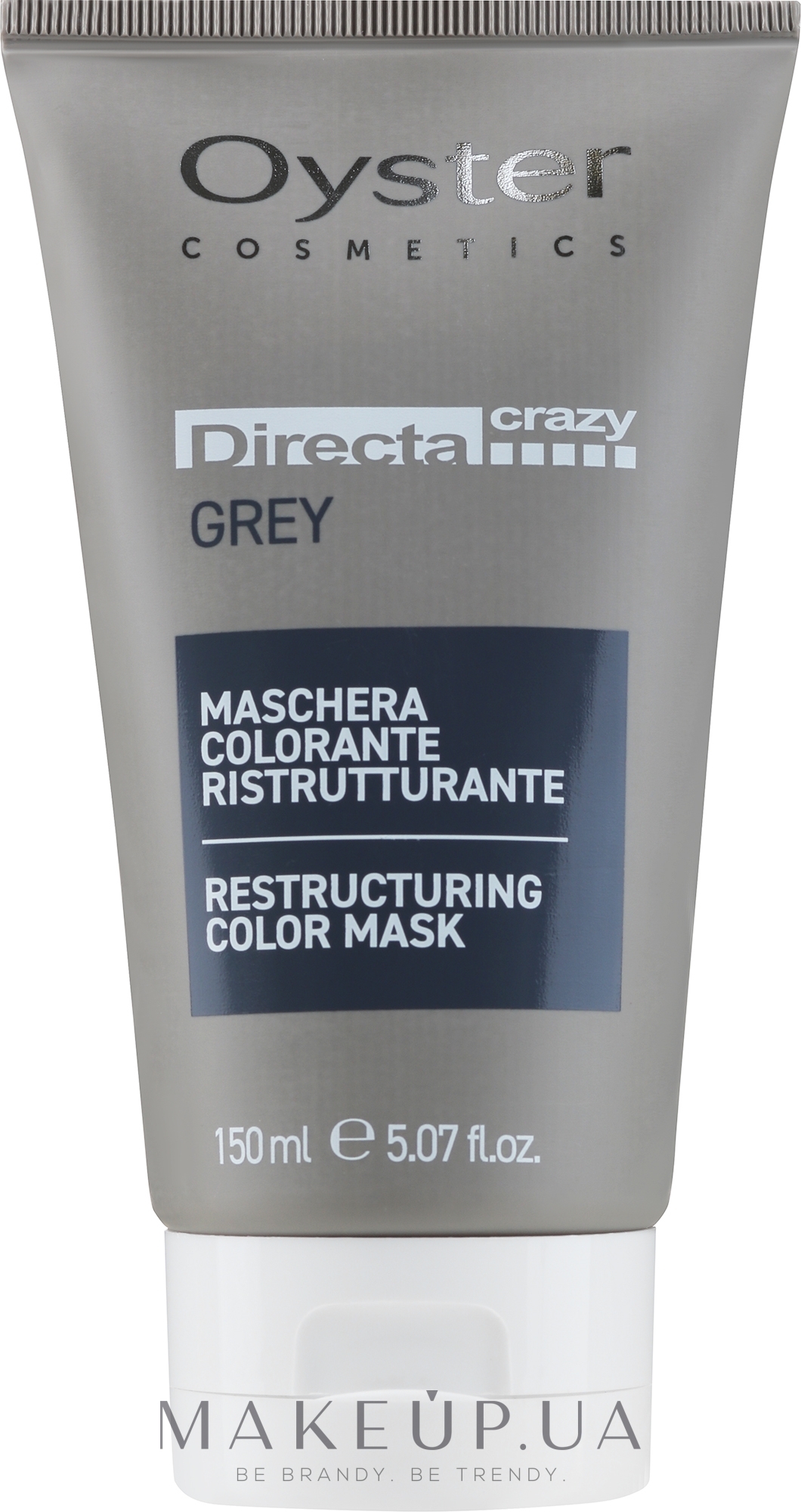 Тонирующая маска для волос - Oyster Cosmetics Directa Crazy Restructuring Color Mask Grey — фото 150ml