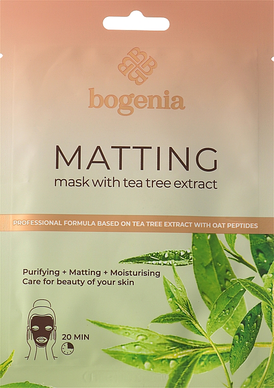 Маска для обличчя "Матувальна" з екстрактом чайного дерева - Bogenia Matting Mask With Tea Tree Extract