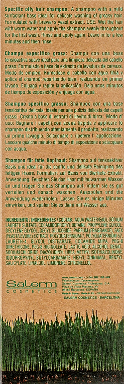 Шампунь для жирной кожи головы - Salerm Biokera Specific Oil Hair Shampoo — фото N3