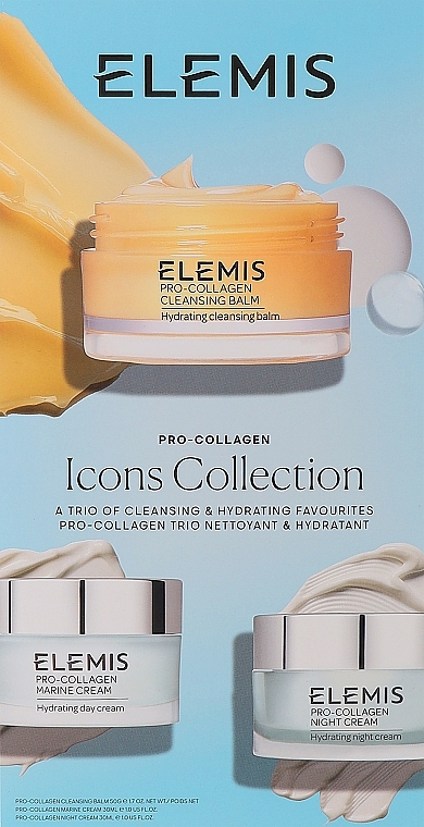 Набір - Elemis Pro-Collagen Icons Collection (cl/balm/50g + cr/30ml + n/cr/30ml) — фото N1