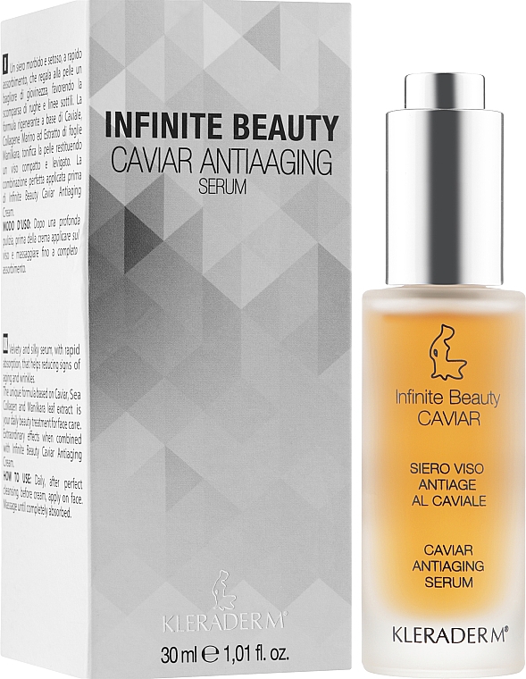 Сироватка для обличчя з чорною ікрою - Kleraderm Infinite Beauty Caviar Antiaging Serum — фото N2