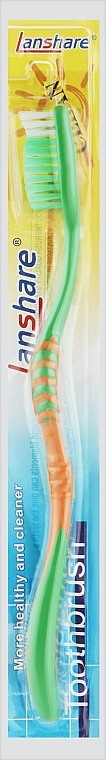 Зубная щетка, зеленая с оранжевым - Lanshare Toothbrash — фото N1