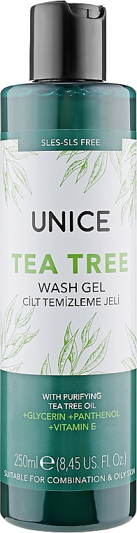 Набір - Unice Tea Tree Oil (f/wash/250ml + tonic/250ml + sh/250ml + soap/100g) — фото N3
