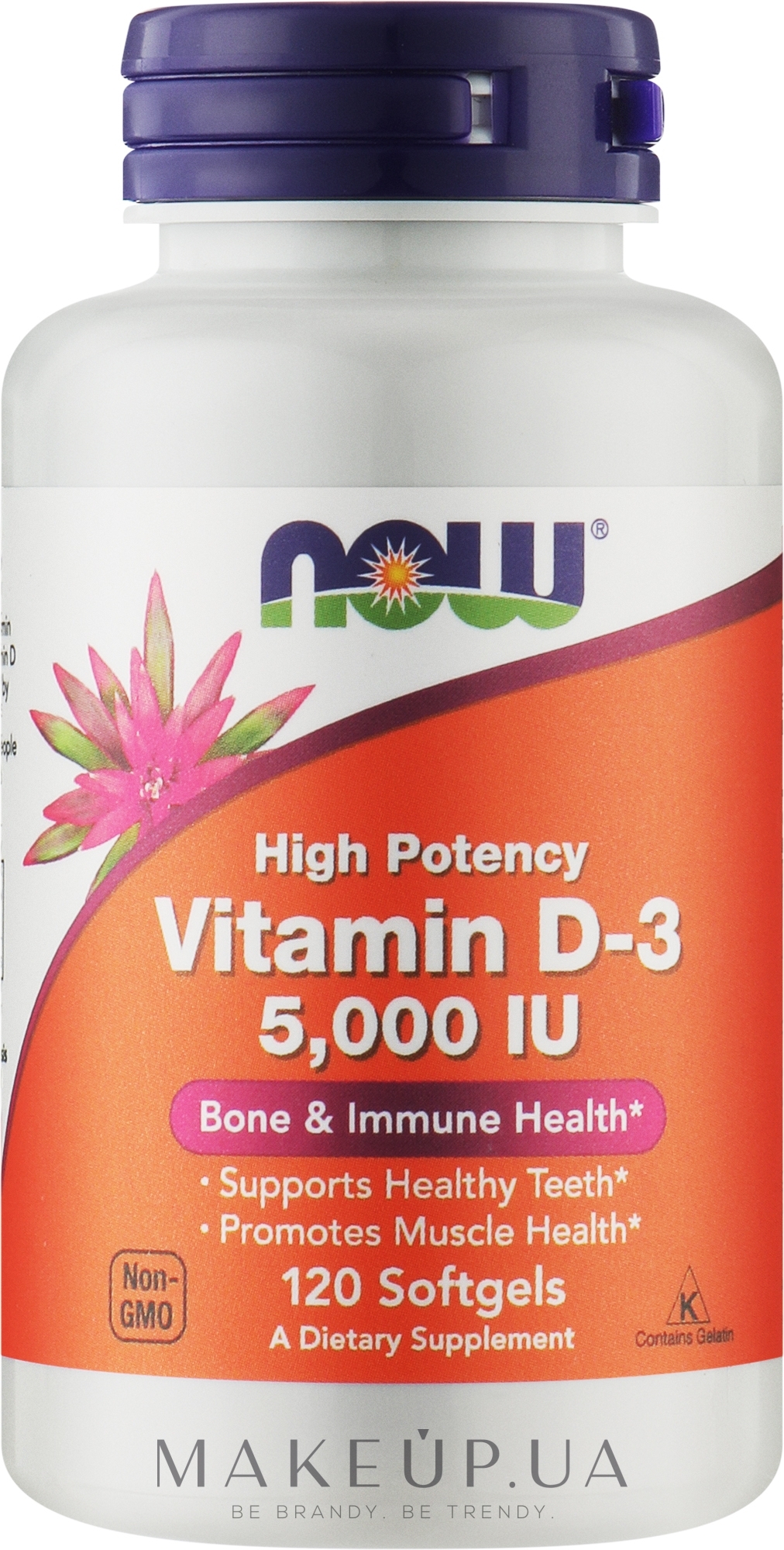 Дієтична добавка "Вітамін Д-3" - Now Foods Vitamin D-3 5000 IU Structural Support — фото 120шт