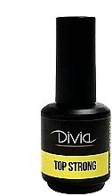 Верхнє надміцне покриття для нігтів без липкого шару - Divia Top Strong Top Coat — фото N3