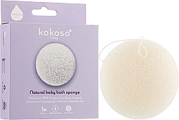 Натуральная детская губка для купания из конжака - Kokoso Baby Natural Baby Bath Sponge — фото N2