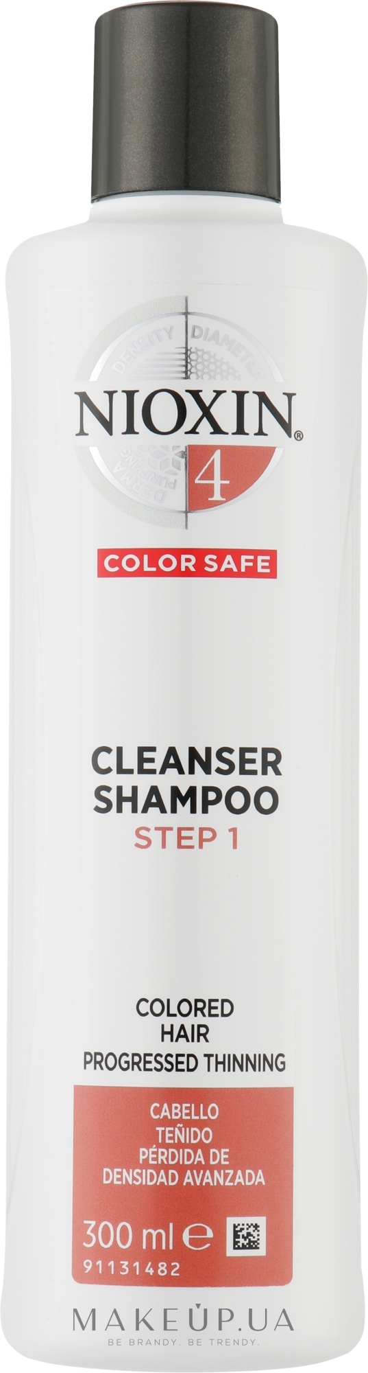 Очищающий шампунь - Nioxin Thinning Hair System 4 Cleanser Shampoo Step 1 — фото 300ml