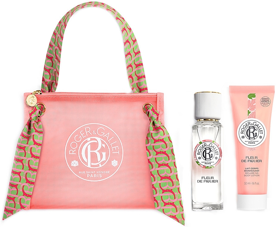 Roger & Gallet Fleur de Figuier Wellbeing Set - Набір (aroma/water/30ml + b/lot/50ml + bag) — фото N1