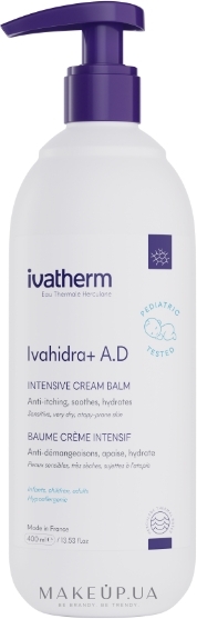 Интенсивный бальзам для восстановления липидов - Ivatherm Ivahidra+ A.D Intensive Cream Balm — фото 400ml