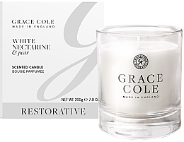 Ароматическая свеча в стакане - Grace Cole White Nectarine & Pear Scented Candle — фото N1